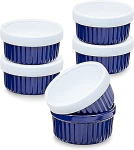 Sheffield Home Ramekin Set - Elevate Culinary Creations with 6 Round Ceramic Bowls (8oz), Oven-Sa... | Amazon (US)