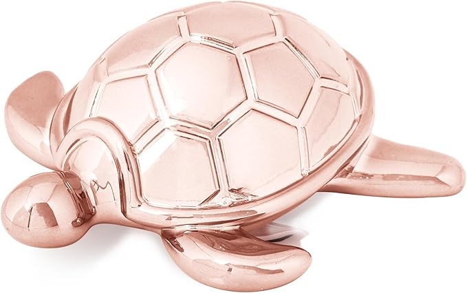 Small Sea Turtle Statue 4 inch Shiny Rose Gold Accent Knick Knacks Paperweight for Bathroom Home ... | Amazon (US)