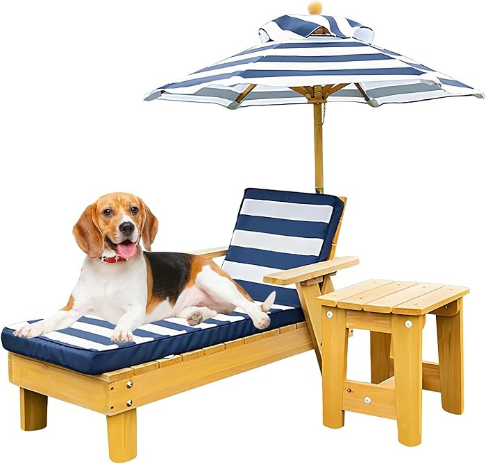 Elevated Dog Bed for Large Dogs with Waterproof Canopy | Indoor/Outdoor Pet Chaise for Backyard, ... | Amazon (US)