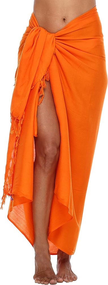 SHU-SHI Womens Beach Cover Up Sarong Swimsuit Cover-Up Many Solids Colors | Amazon (US)