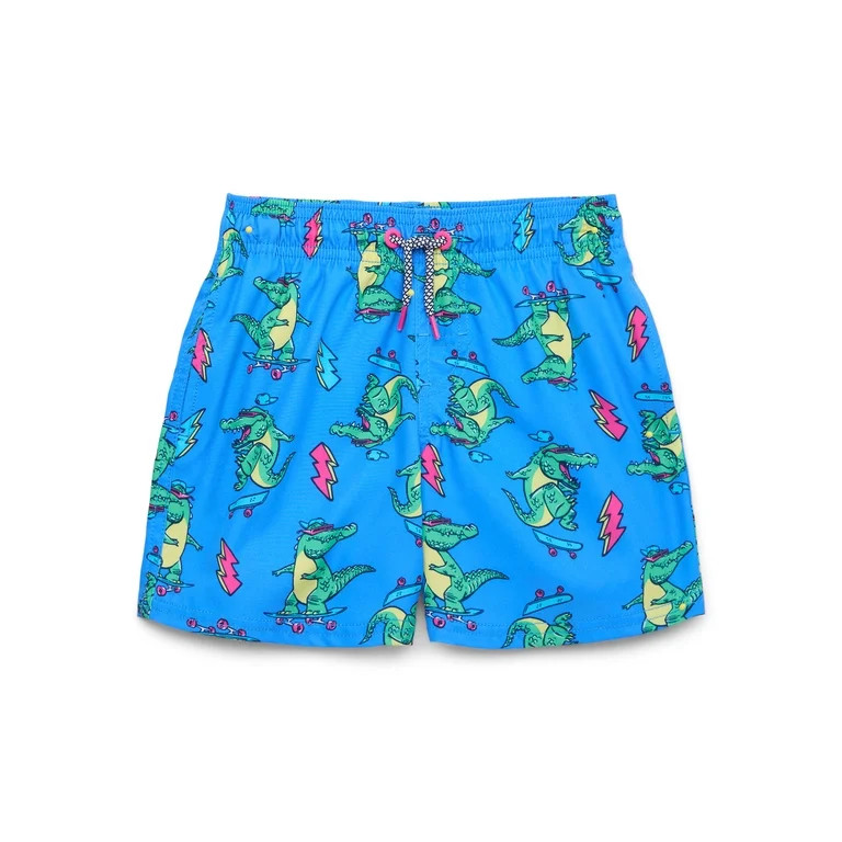 Wonder Nation Boys Quick Dry Stretch Swim Trunks with UPF 50+, Sizes 4-18 & Husky - Walmart.com | Walmart (US)