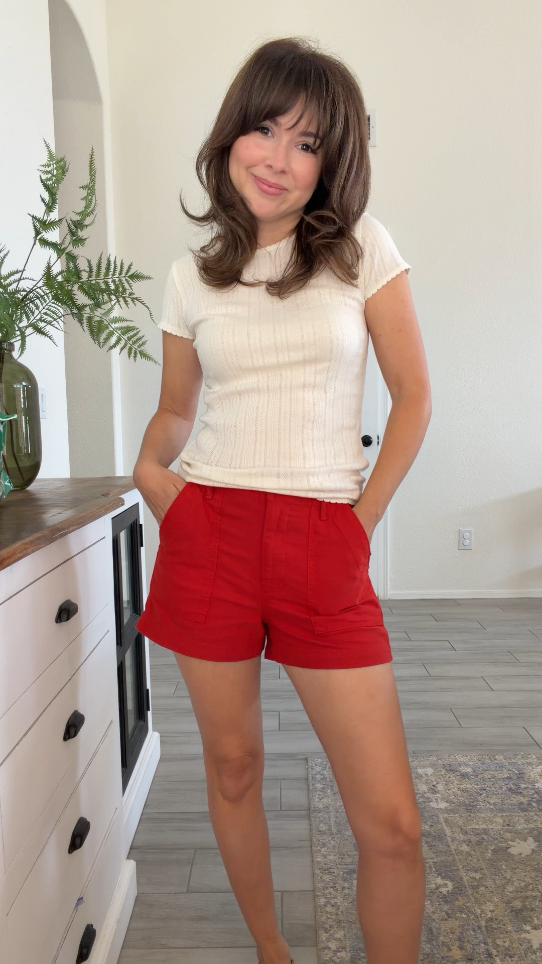 Red shorts always make the outfit look way more expensive than it is. ❤️
These are lightweight, petite-friendly, and such an easy way to make a basic tee feel styled without trying too hard. Perfect for summer mom life, vacation outfits, or everyday errands.

5’2 petite-friendly outfit • casual summer outfit • mom style • red shorts outfit • easy everyday look

#LTKgrwm #LTKootd