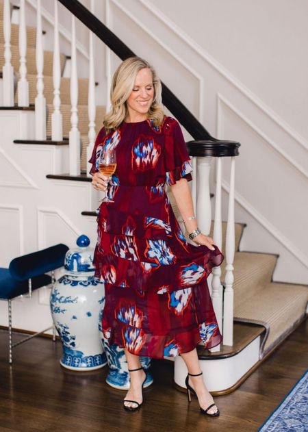 From cozy to cocktail @walmartfashion has exactly what you’re looking for. I love this burgundy blue and white print dress with ruffle detail. Fits TTS $38! 

#Walmartpartner #WalmartFashion

#LTKHoliday #LTKunder50 #LTKSeasonal