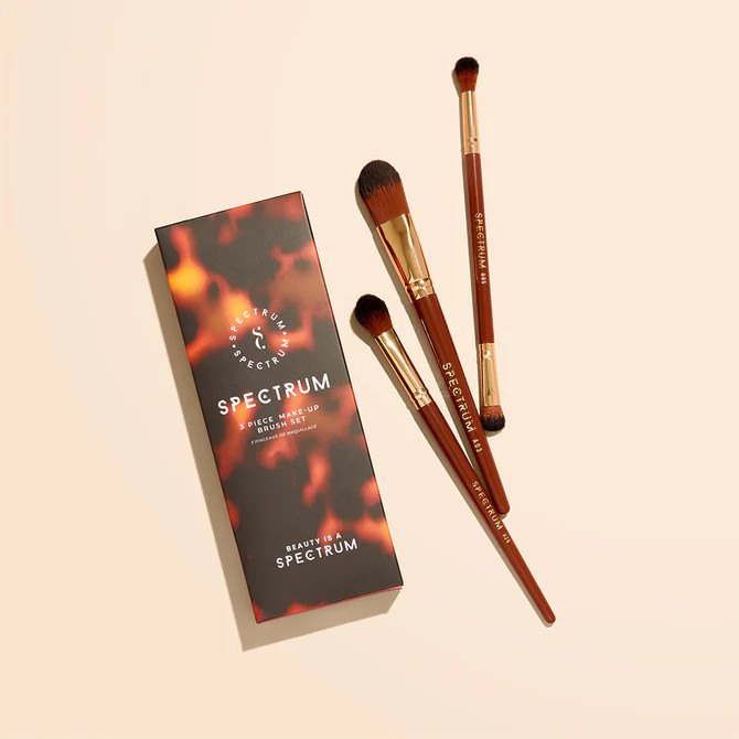 Pantherine 3 Piece Makeup Brush Set | Spectrum Collections
