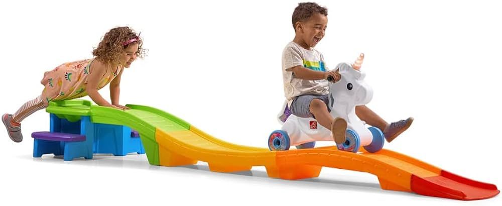 Step2 Unicorn Up and Down Roller Coaster for Kids – Ride On Toy for Indoor/Outdoor Use – Secu... | Amazon (US)