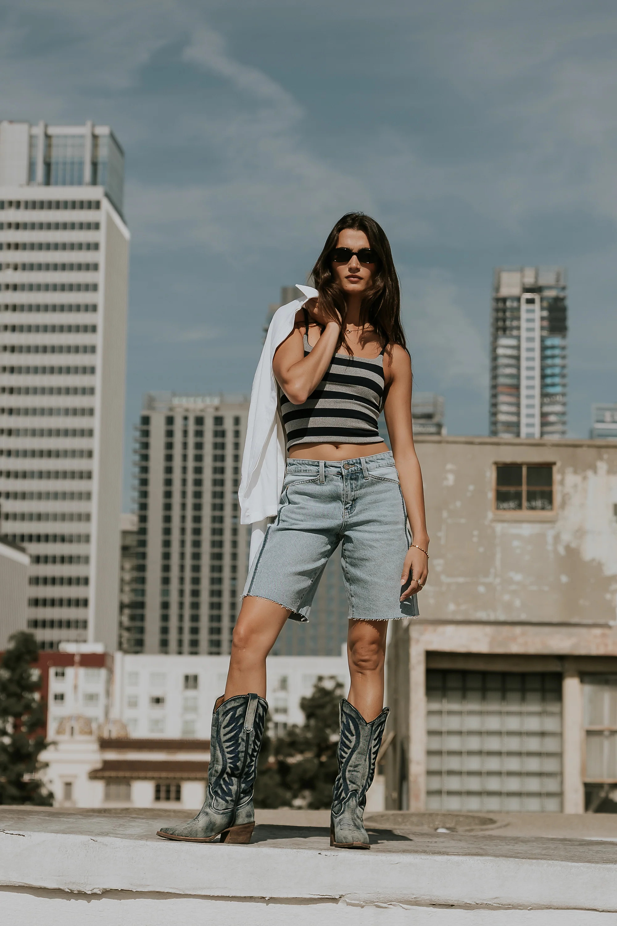 Dylan Two-Toned Bermuda Shorts | Böhme US