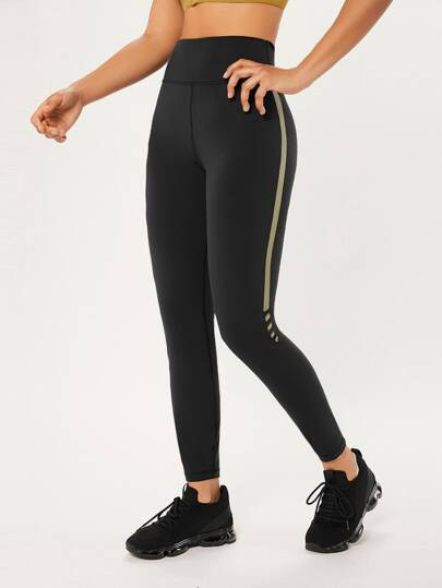 GLOWMODE Powersculpt™ Side Stripe Logo Leggings
   SKU: st2203108221762531      
          (19 ... | SHEIN
