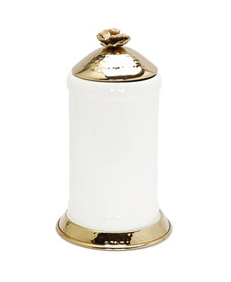 Glass Canister Hammered Lid and Base Flower Knob Set, 2 Piece | Macy's