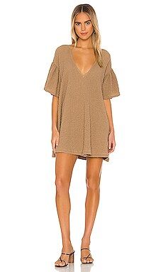 L'Academie The Marva Mini Dress in Coco Brown from Revolve.com | Revolve Clothing (Global)