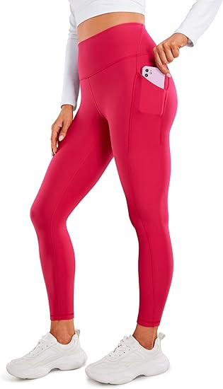 CRZ YOGA Womens Fleece Lined Leggings with Pockets 26.5" - Winter Thermal Warm Soft Water Resista... | Amazon (US)