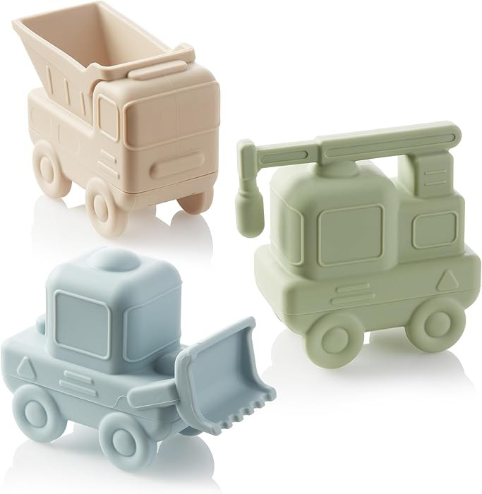 Ali+Oli Squirt Silicone Bath Toys (3pc) Construction Set | BPA-Free Food-Grade Silicone, Easy to ... | Amazon (US)