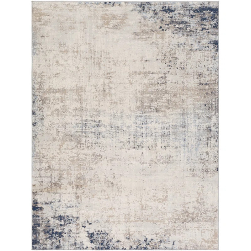 Adeliza Abstract Blue/Ivory Area Rug | Wayfair North America