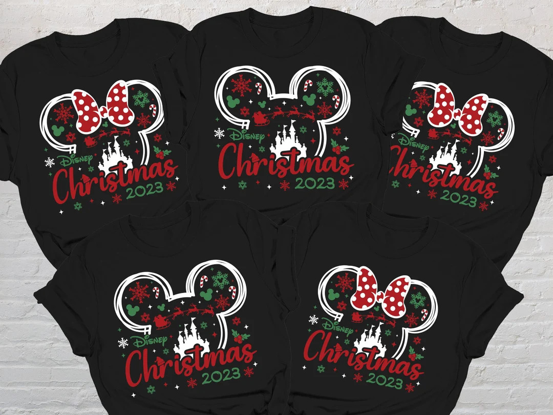 Custom Disney Christmas 2023 Shirts Disney Christmas Family - Etsy | Etsy (US)