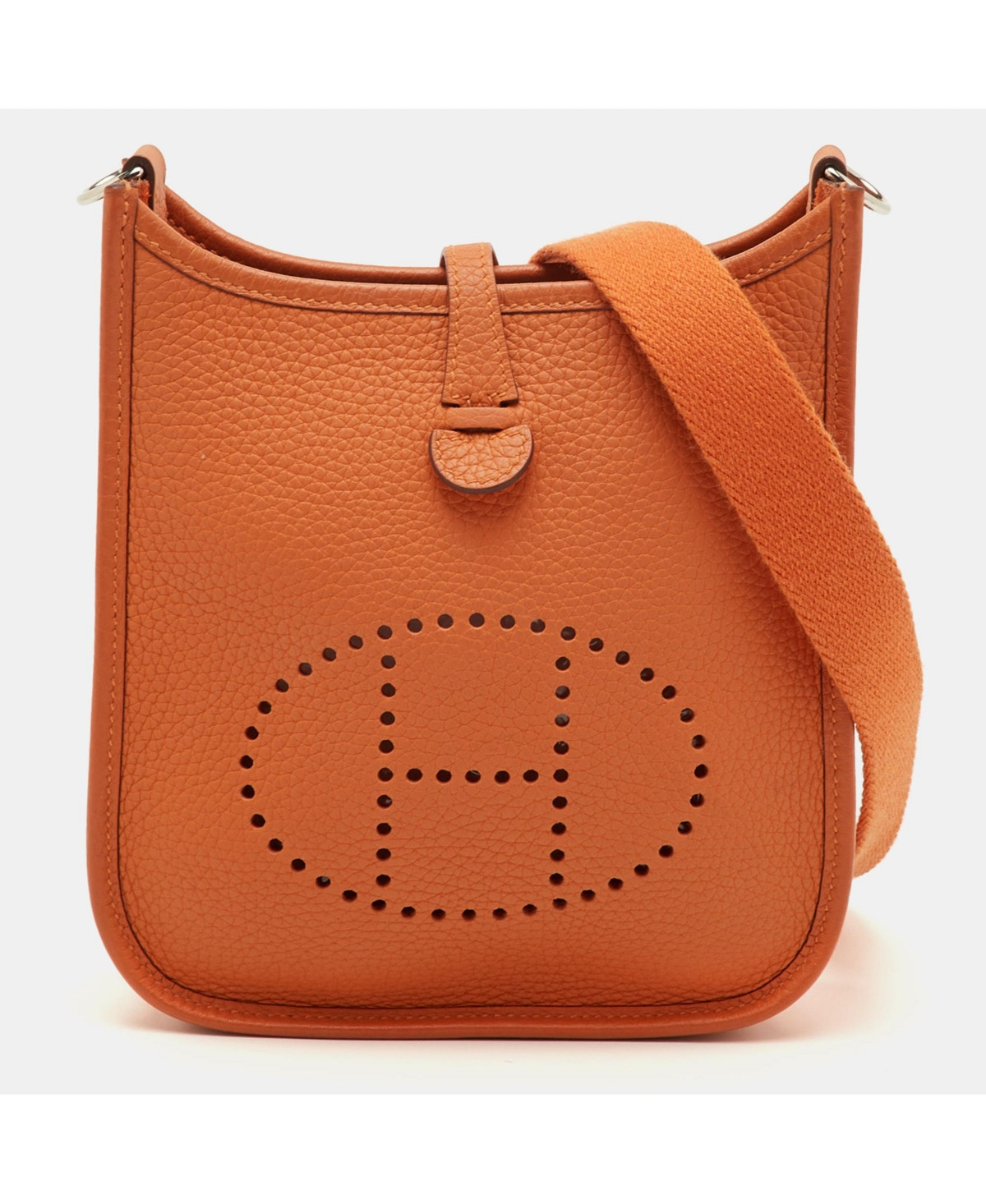 Pre-Owned HERMES Taurillon Clemence Leather Crossbody Bag | Macy's