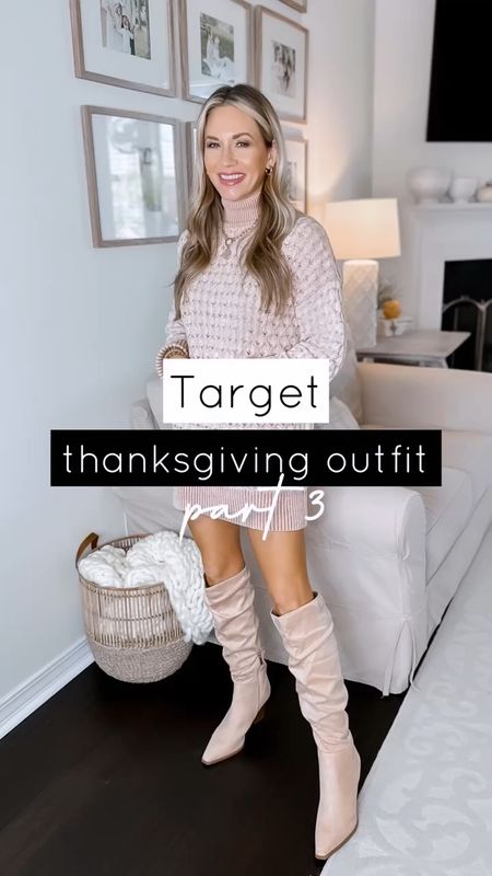 Target Tunic sweater styled 3 ways // Wearing an xs in target sweater. Runs tts. I should have sized up to a small to wear as a dress. // comes in other colors //

Thanksgiving outfit. Fall outfit. Fall style. Fall fashion. Target fashion. Amazon boots. Tunic sweater. Mom outfit. Teacher outfit. 

#LTKSeasonal #LTKstyletip #LTKHoliday