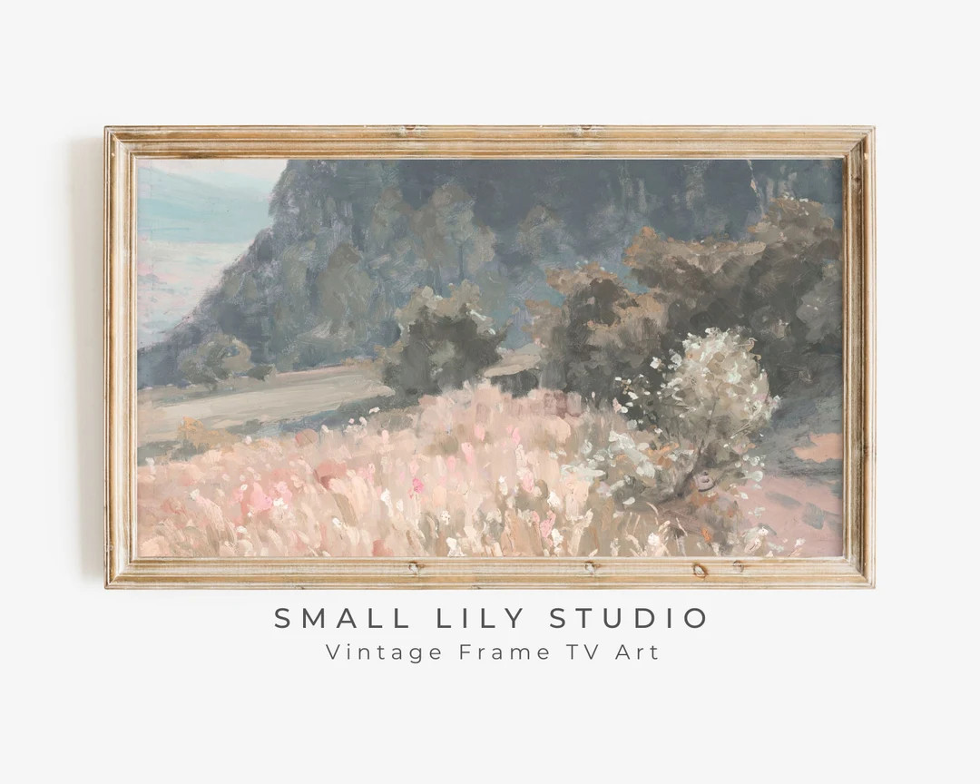 Samsung Frame TV Art Pink Flowers, Spring Flower Field TV Art, Samsung Frametv Art Download Wildf... | Etsy (US)