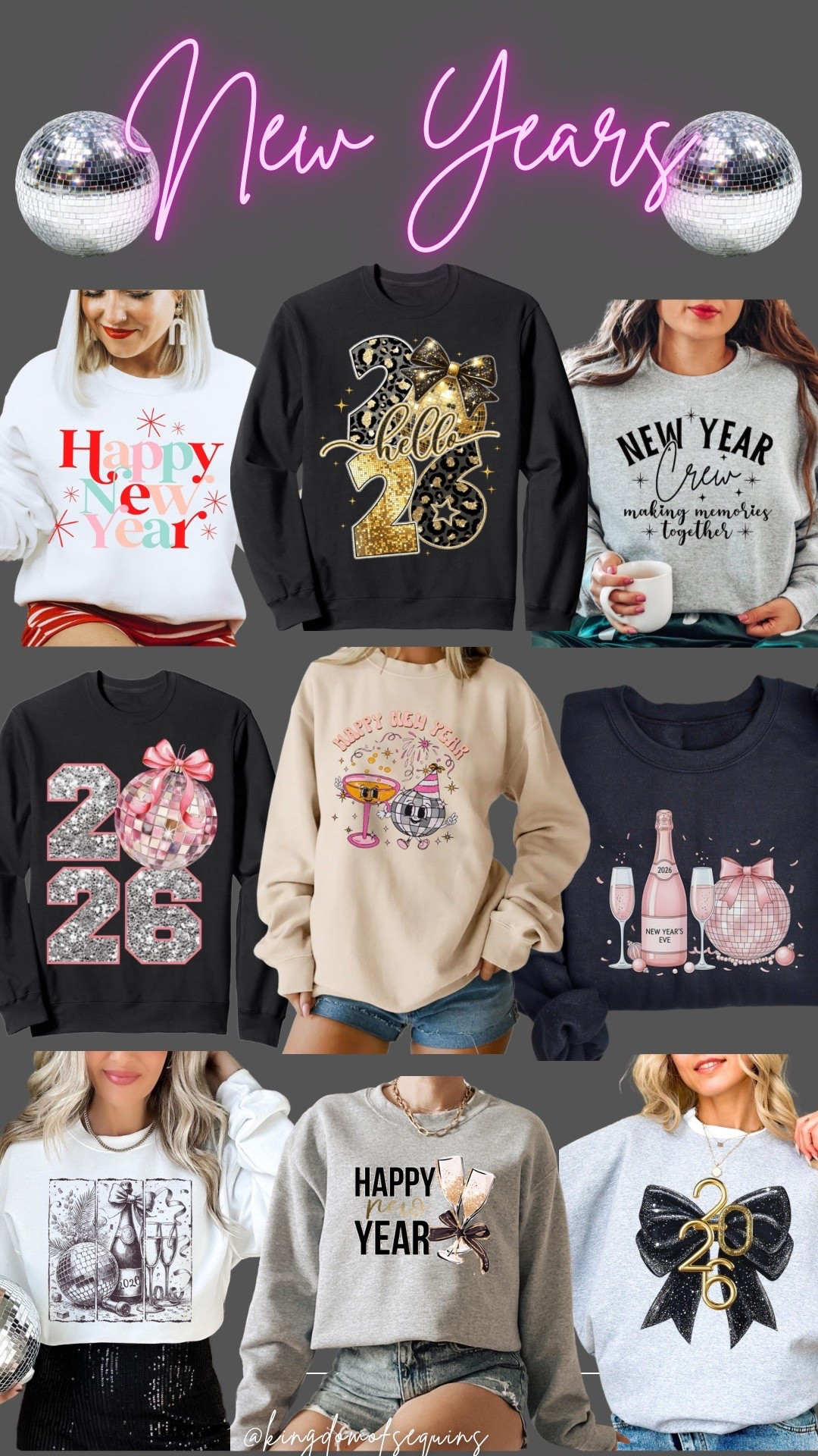 New years 2026 sweatshirts 