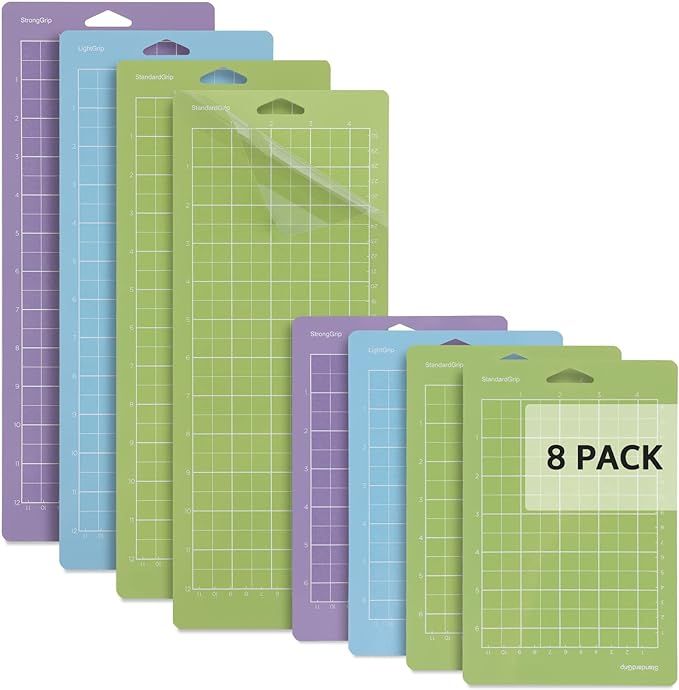 OFFNOVA Cutting Mat for Cricut Joy, 8 Pack 4.5" x 12" & 4.5" x 6.5" (StandardGrip, StrongGrip, Li... | Amazon (US)