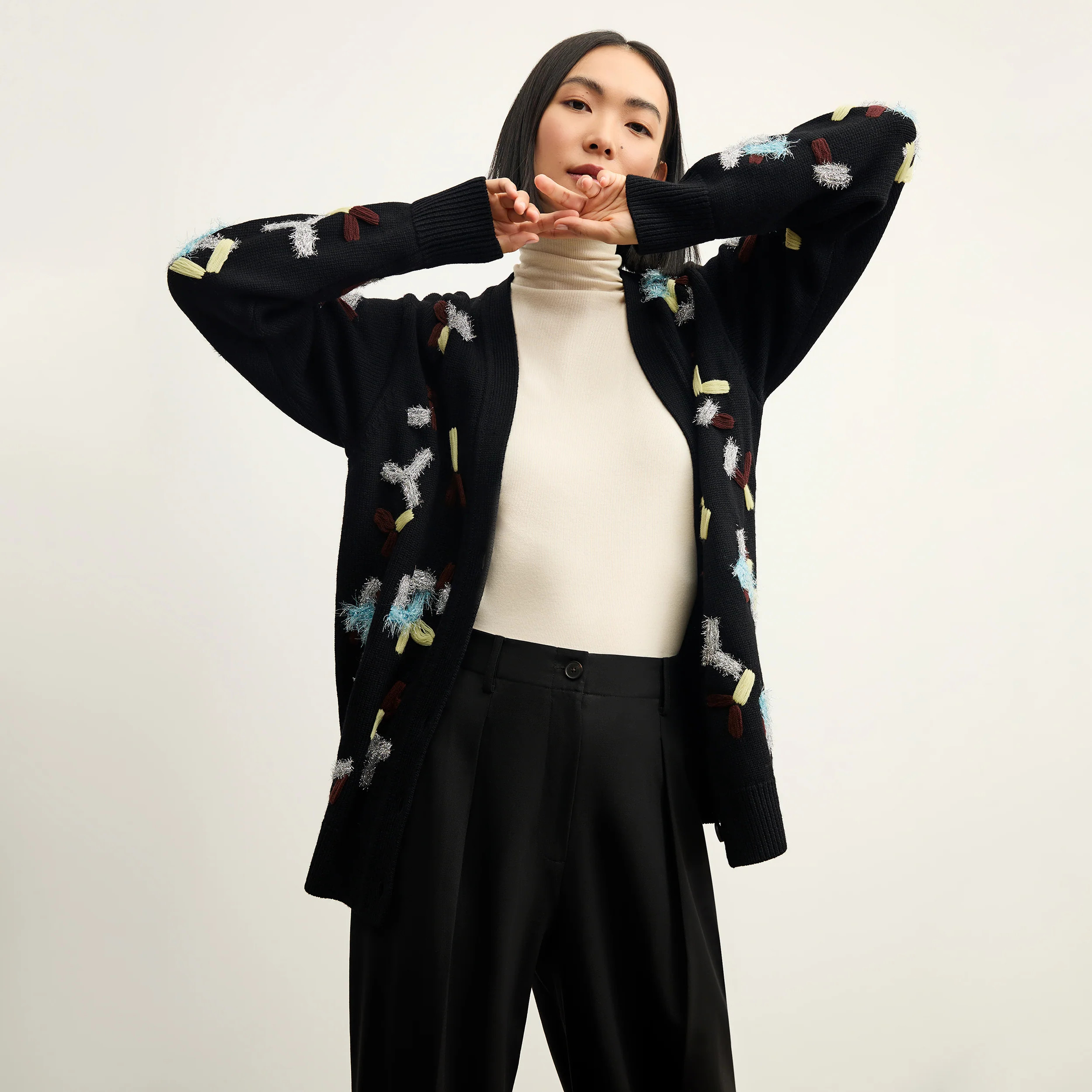 The Cookie Cardigan - Confetti Knit | MM LaFleur