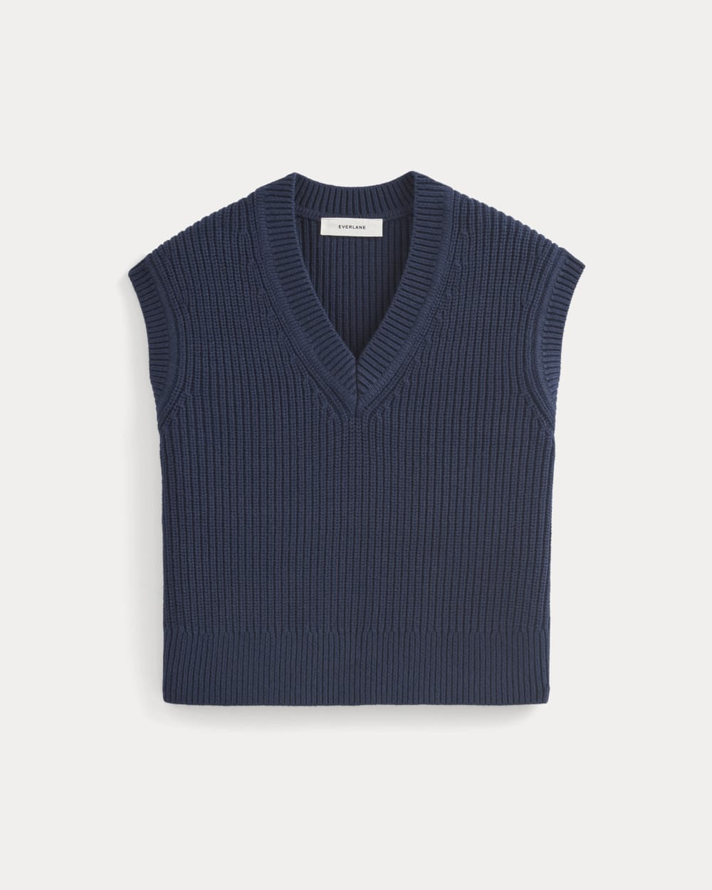 Ribbed V-Neck Vest in Everyday Cotton | Navy | Everlane