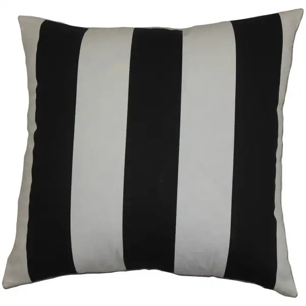 Leesburg Stripes Euro Sham Black White | Bed Bath & Beyond
