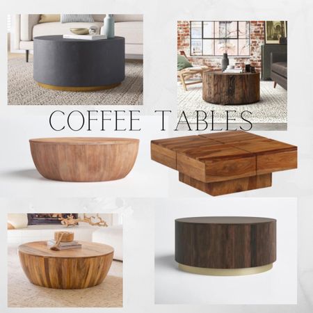 Coffee tables on sale Wayfair!  Drum coffee table. Natural woods. Interior design. Home decor. Wayfair style. Modern style. Round coffee table 

#LTKFind #LTKGiftGuide #LTKhome