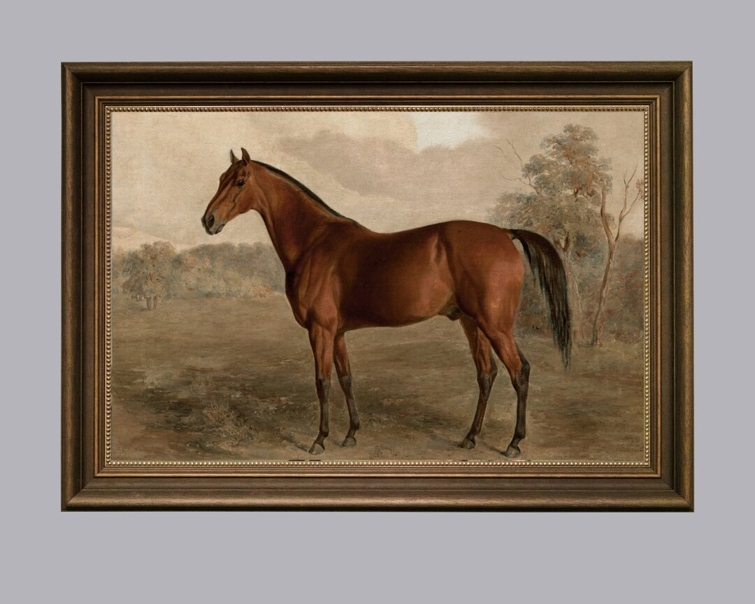 Horse Print, Printable Art,  Vintage Brown Horse ,Digital Download, Vintage Gallery Wall Decor, V... | Etsy (US)