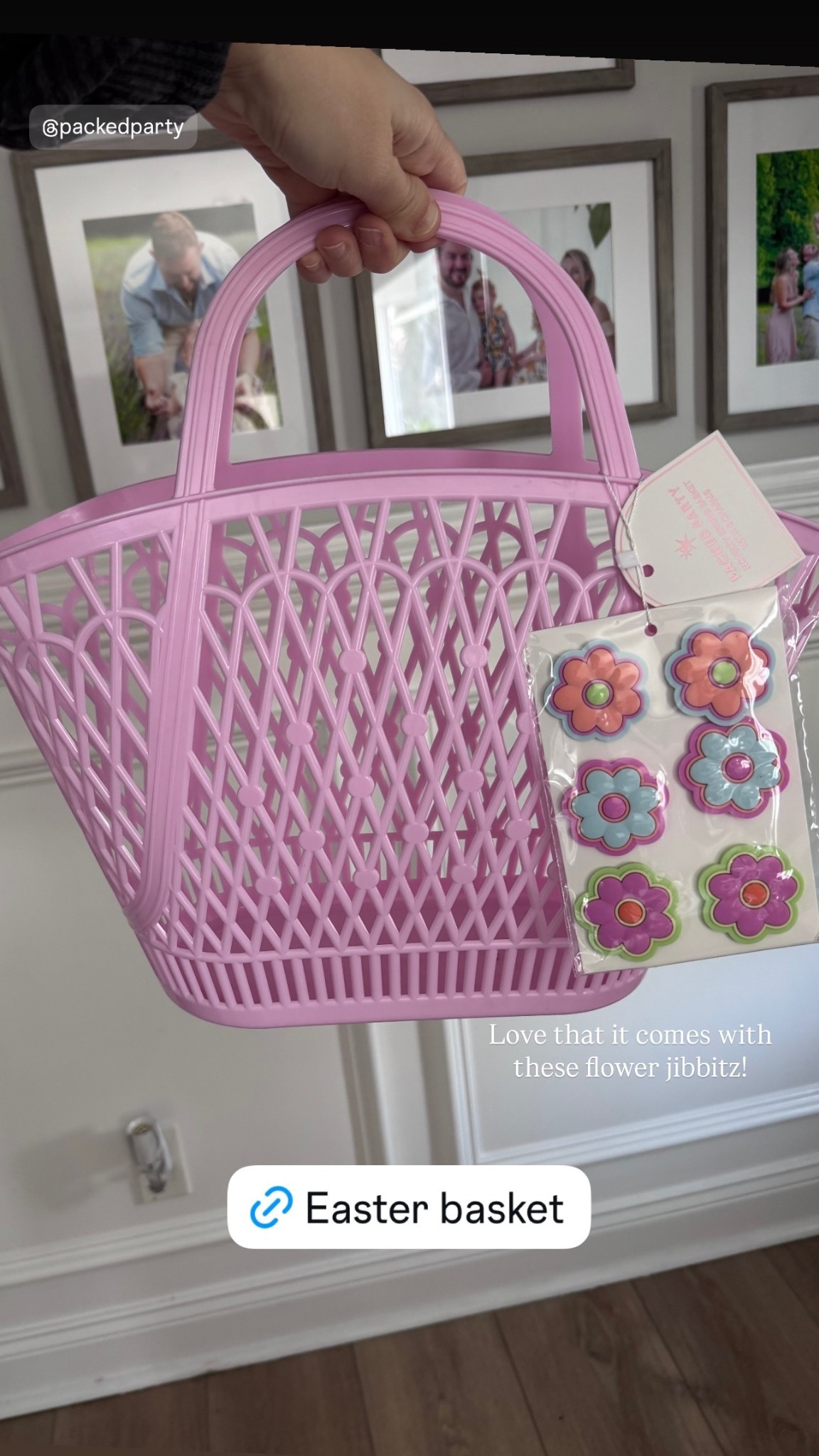 Love that it comes with these flower jibbitz!  #easter #easterbasket #kideseaster #easterdecor #kids #spring