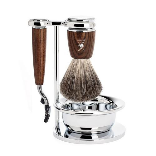 Rytmo Steamed Ash 4-Piece Pure Badger & Mach-3 Shaving Set | Ulta