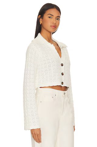 Tularosa Audri Crochet Cardigan in Ivory from Revolve.com | Revolve Clothing (Global)