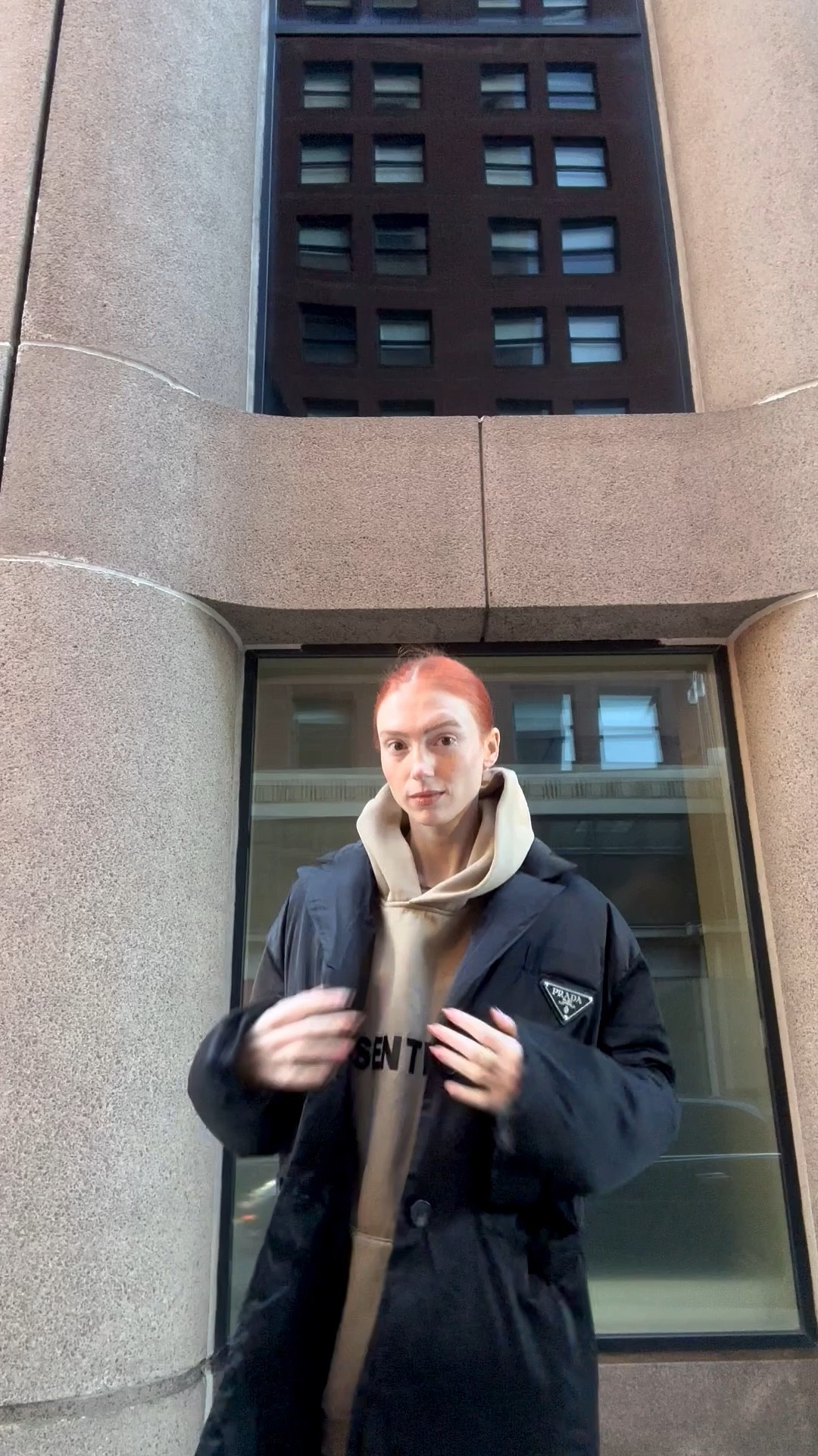 Fall casual - hoodie + silk slip dress 
Oversized Prada Puffer 

#LTKTall #LTKGiftGuide #LTKSeasonal