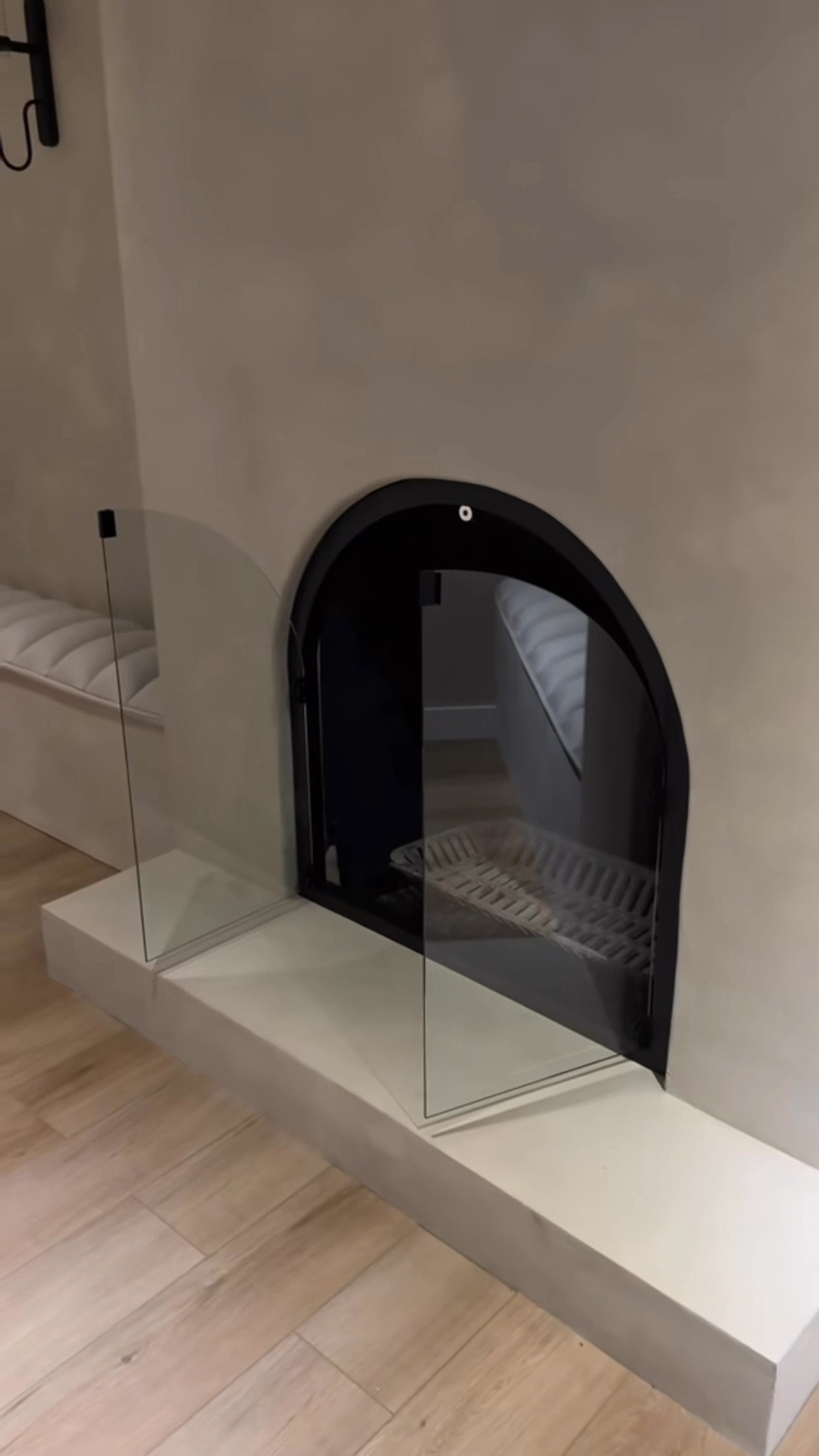 Custom arched fireplace glass doors 

#LTKHome