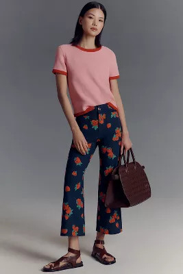 The Colette Cropped Wide-Leg Pants by Maeve: Printed Linen Edition | Anthropologie (US)