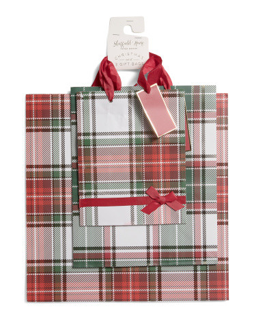 Set Of 3 Mixed Holiday Gift Bags | TJ Maxx
