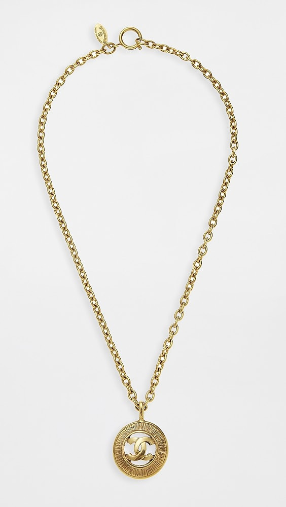 What Goes Around Comes Around Chanel Gold Sunburst Small Necklace | Shopbop | Shopbop