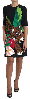 DOLCE & GABBANA Dress Black Tiger Jungle Print Sheath IT50/US14/XXL $3500  | eBay | eBay US
