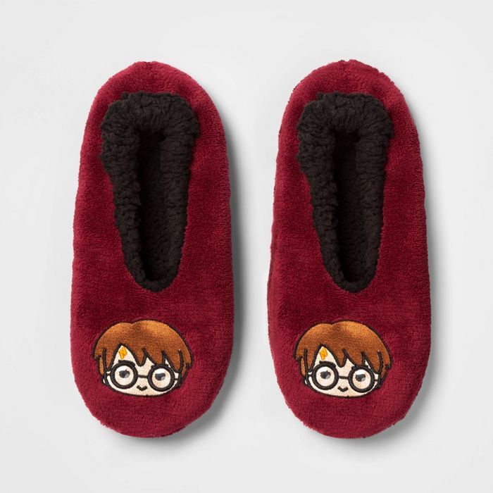 Women's Harry Potter Pull On Slipper Socks - Red | Target