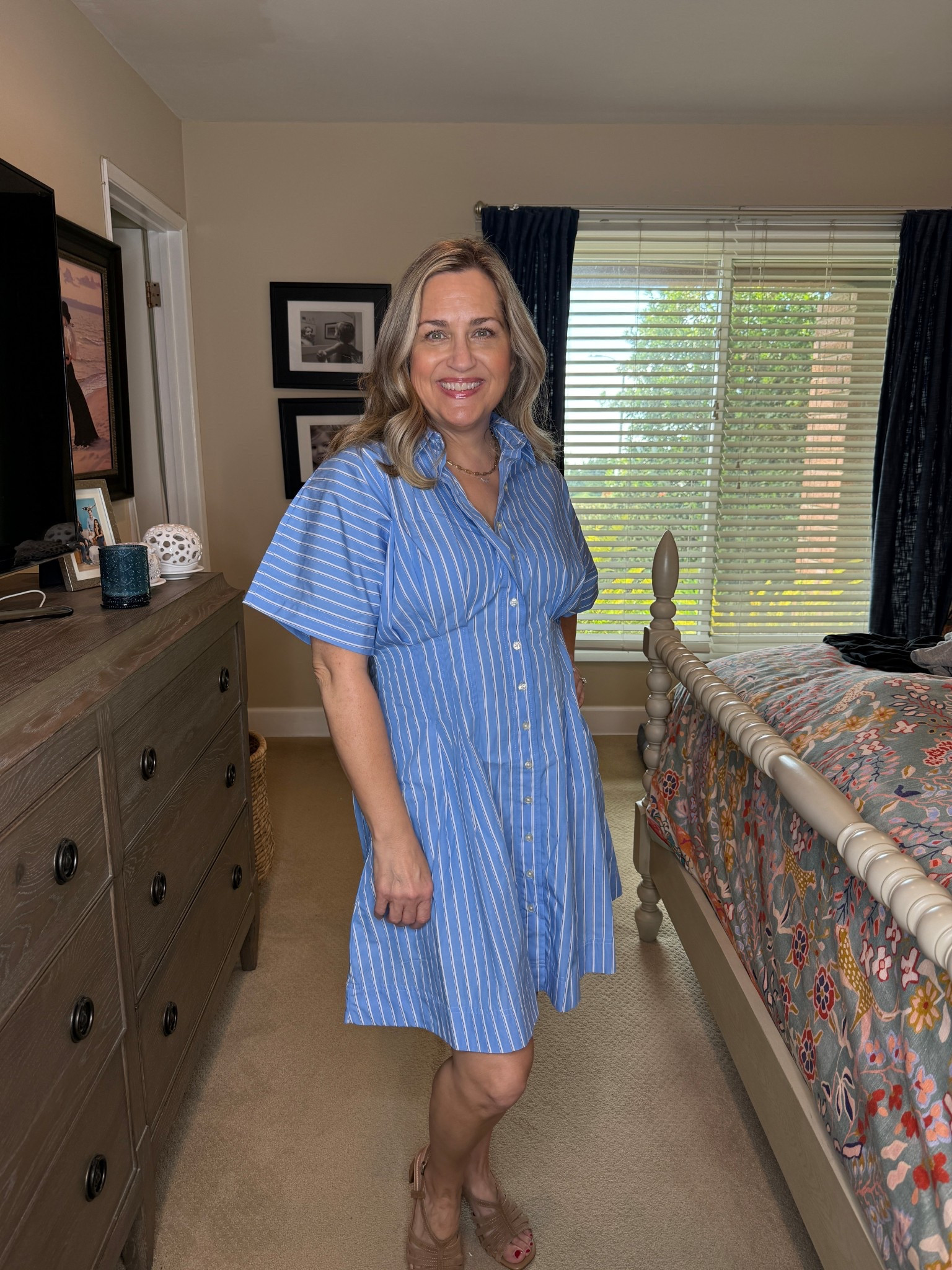 You can’t go wrong with this adorable $28 dress. Comes in green stripe as well. Would be perfect for Mother’s Day or graduation. ￼

#LTKOver40 #LTKMothersDay #LTKgrwm