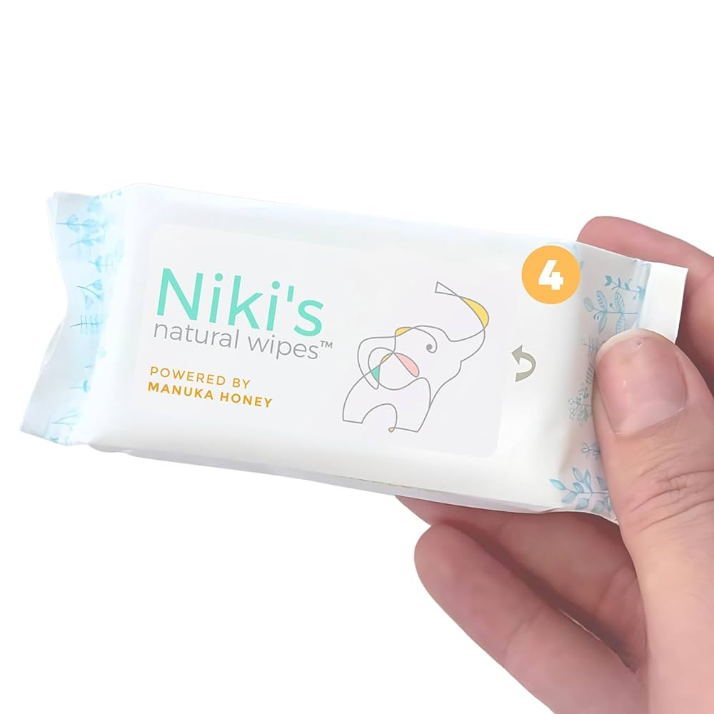 Niki's Natural Pocket Baby Wipes | Organic Baby Wipes Sensitive | Made with Manuka Honey and Coco... | Amazon (US)