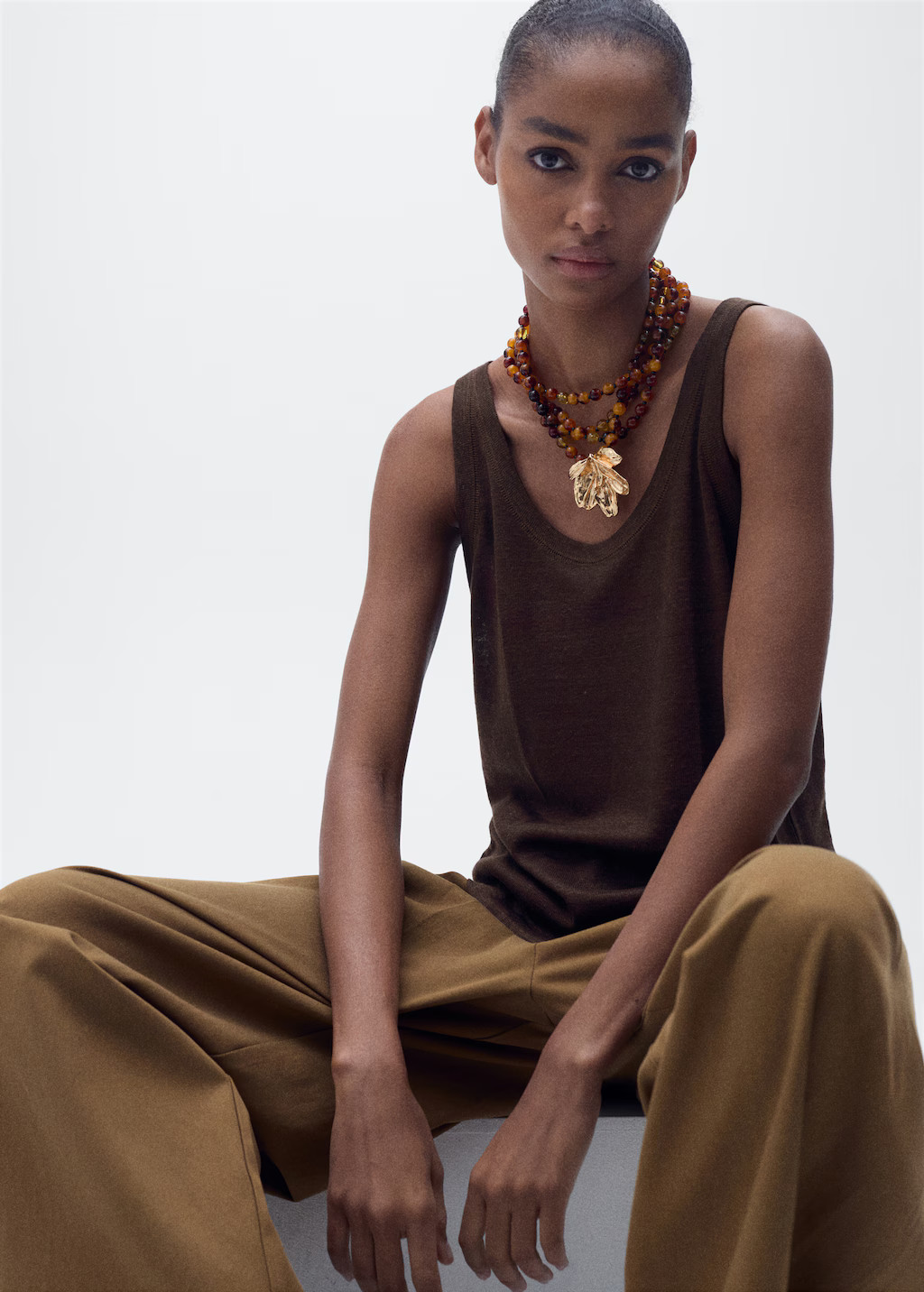 Strap linen top - Women | MANGO USA | Mango (US/MX/AU)