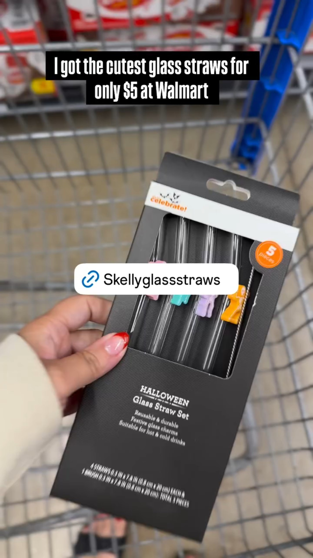 I got the cutest glass straws for only $5 at Walmart