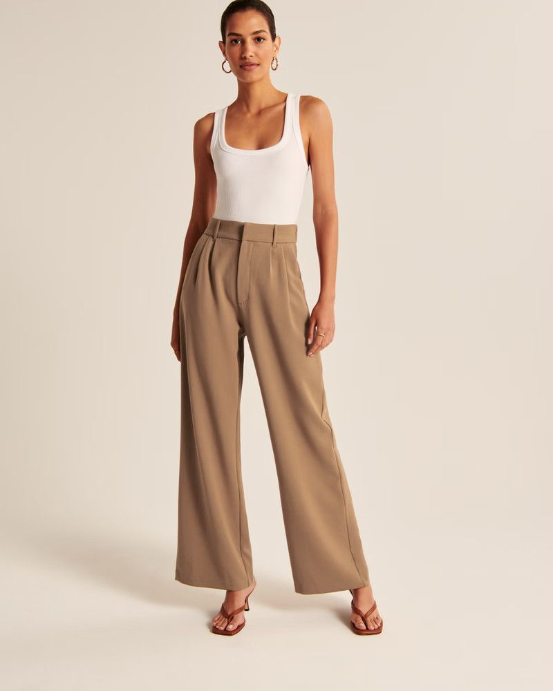 Women's A&F Sloane Tailored Pant | Women's Bottoms | Abercrombie  | Abercrombie & Fitch (US)