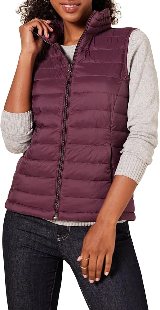 Amazon Essentials Women's Lightweight Water-Resistant Packable Puffer Vest | Amazon (US)
