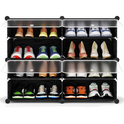 4-Tier Shoe Rack With Sturdy Plastic Shelves And Metal Frame, High-Capacity Shoe Storage Organizer For Entryway, Closet, And Bedroom | Wayfair North America