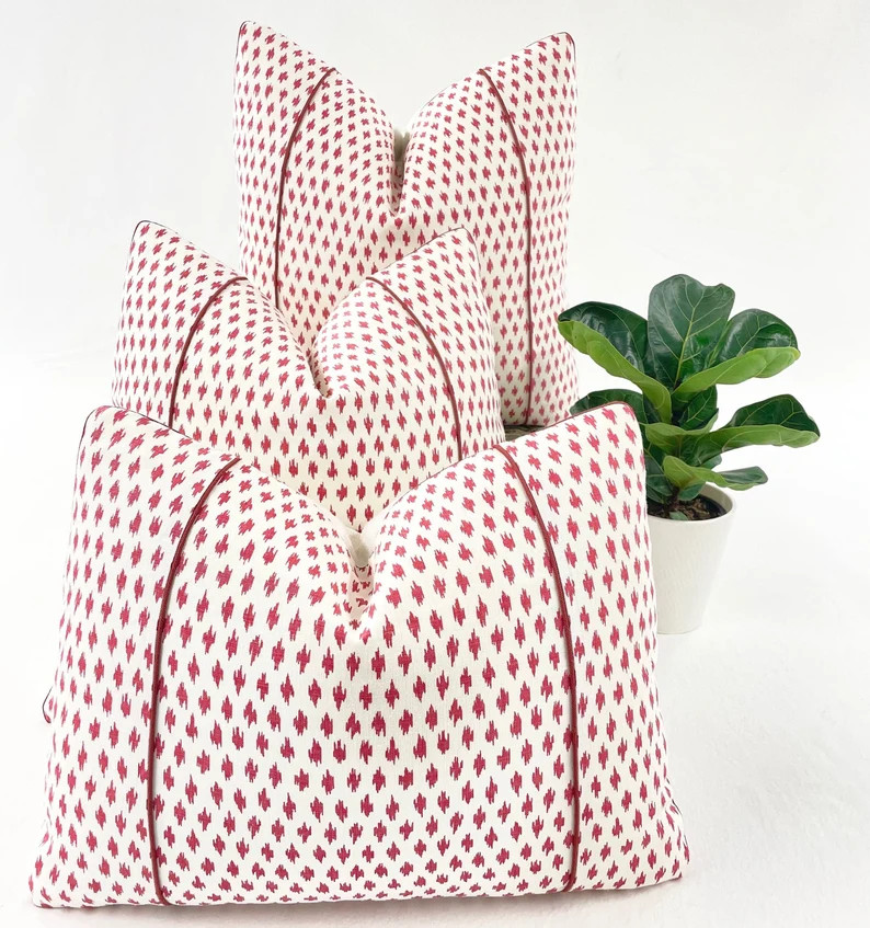 Pillow Cover Penny Morrison Pillow Cover Anni Red Pillow Cover MADE TO ORDER Decorative High End ... | Etsy (US)