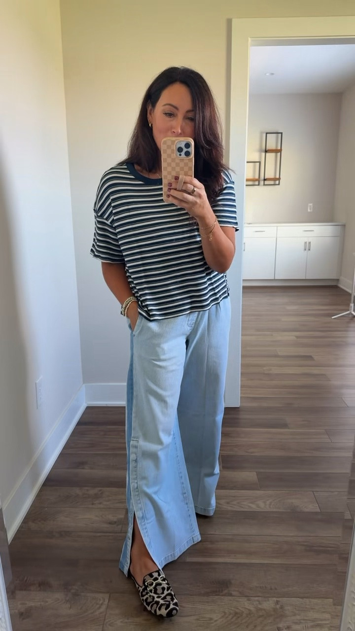 @American Eagle Outfitters  @Aerie fall clothing haul! Everything is up to 35% off with code STOCKNROLL 🤍Medium in the striped top!

#LTKootd #LTKSeasonal #LTKSaleAlert