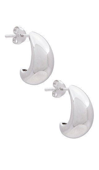 Dome Earrings in Silver | Revolve Clothing (Global)