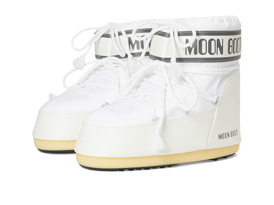 MOON BOOT Icon Low Nylon Women's Cold Weather Boots White : EU 36-38 (US Women's 5.5-7) B - Medium, Synthetic | Zappos