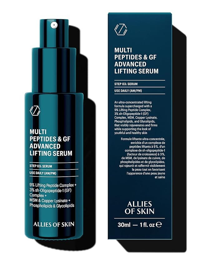 Allies of Skin Multi Peptides & Growth Factor Collagen Boosting Face Serum | Skin Tightening Anti... | Amazon (US)