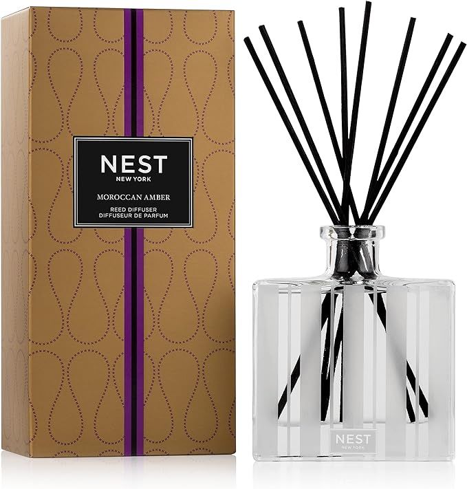 NEST Fragrances Moroccan Amber Scented Reed Diffuser, 5.9 oz | Amazon (US)